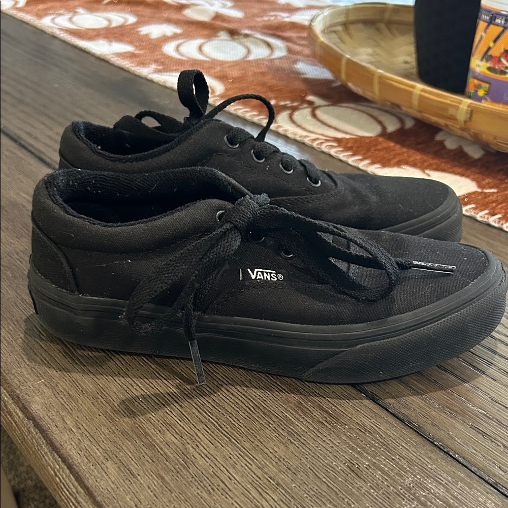 Vans All-Black Canvas Shoes